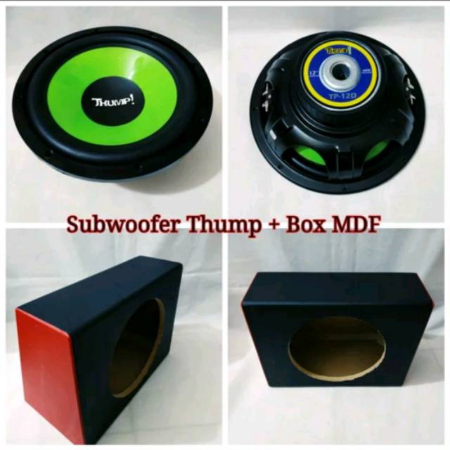 Subwoofer Thump TP-12D - Double Coil Dan Box MDF 12 Inch