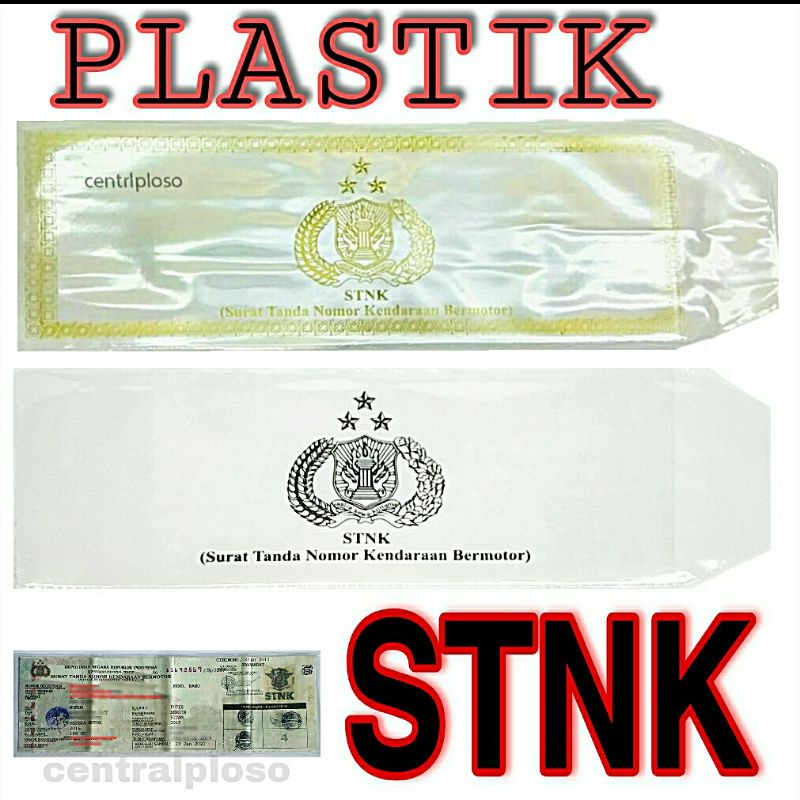 Plastik STNK asli dari SAMSAT / POLDA bahan lebih Tebal
