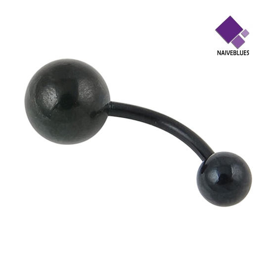 Cincin Tindik Tubuh Bentuk Bola Barbell Bahan Stainless Steel