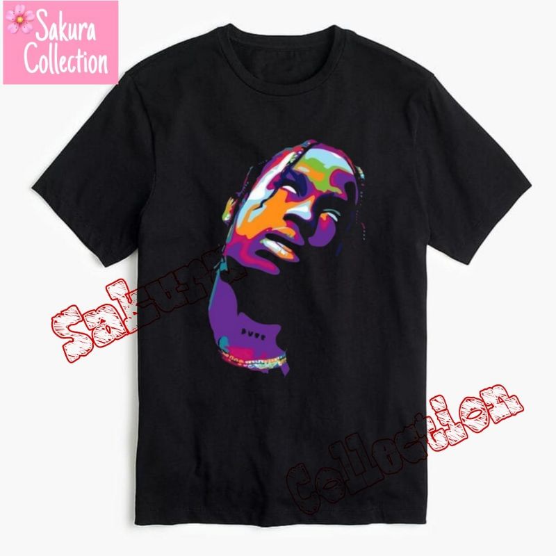 Kaos Baju TRAVIS SCOTT / t shirt band rap tee Jordan / vintage by h&amp;m oversize lokal / hitam pria kaus wanita TERLARIS best seller murah termurah 21