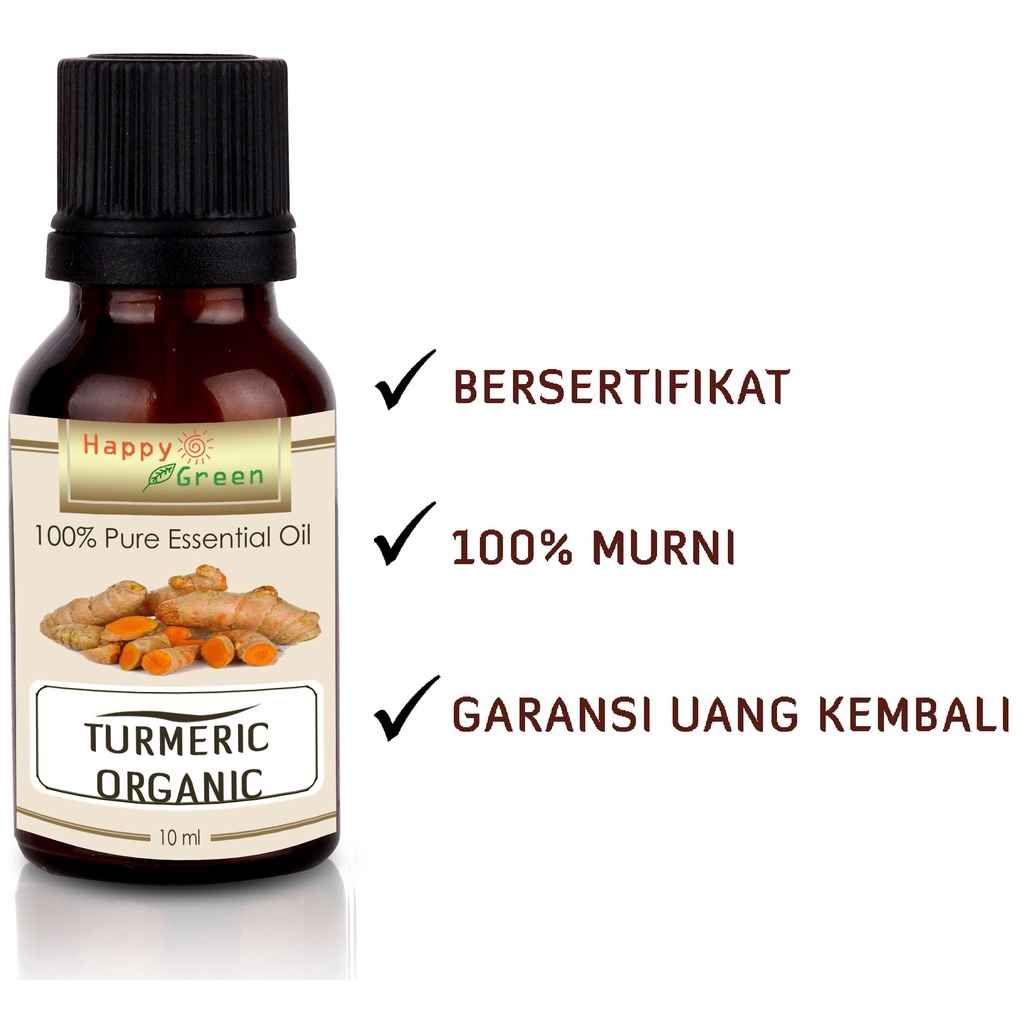 Happy Green ORGANIC Turmeric Essential Oil - Minyak Kunyit Organic Murni 100%