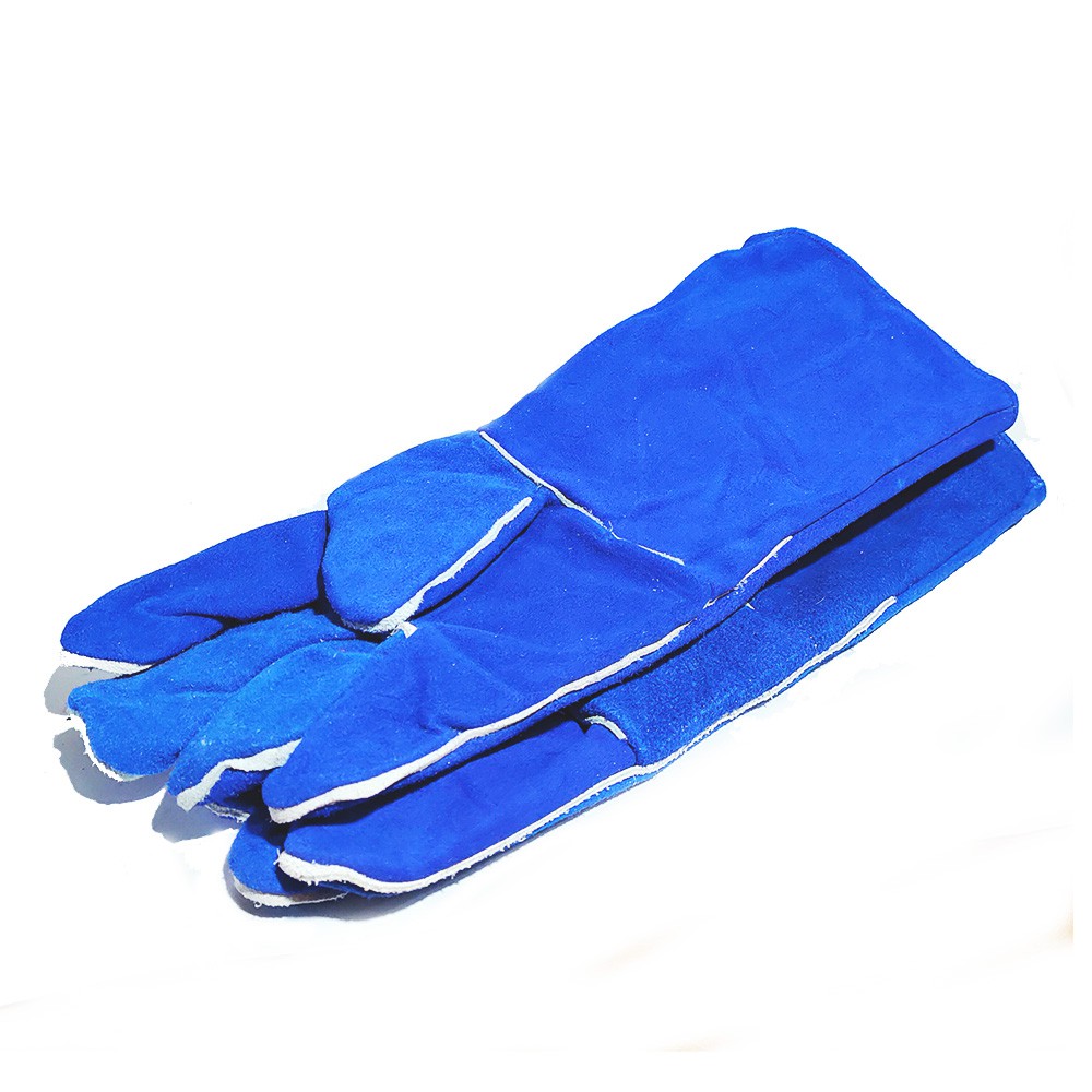 SARUNG TANGAN LAS KULIT 16 INCH / WELDING GLOVES BIRU