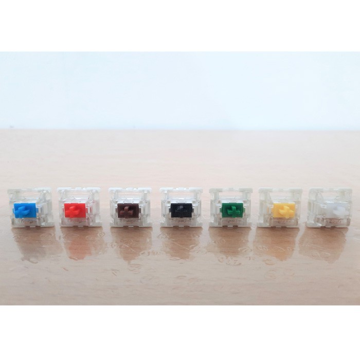 GATERON Mechanical Switch - BLUE,RED,BROWN,BLACK,GREEN,YELLOW &amp; CLEAR