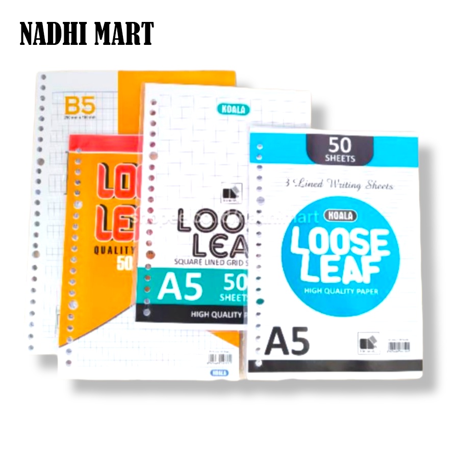 

KOALA ISI BINDER KOTAK / LOOSE LEAF STRIMIN / LOOSE LEAF KOTAK / LOOSE LEAF GARIS / LOOSE LEAF / ISI BINDER / LOOSE LEAF B5 / LOOSE LEAF A5 / KERTAS BINDER / LOOSE / LOOSE LEAF KOALA