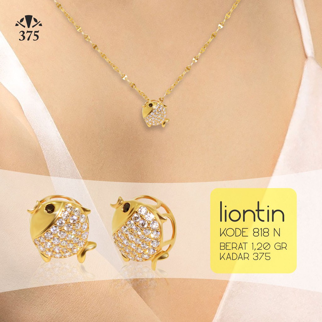 LIONTIN BLUSUKAN / CHARM GELANG IKAN EMAS ASLI