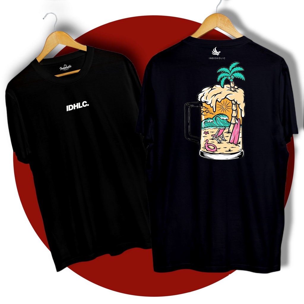 Indoholic kaos pria kaos wanita kaos distro baju kaos pria kaos oversize kaos polos H&amp;M Kaos Cewek Kaos Murah Nasa Kaos Surfing Original Beach Glass