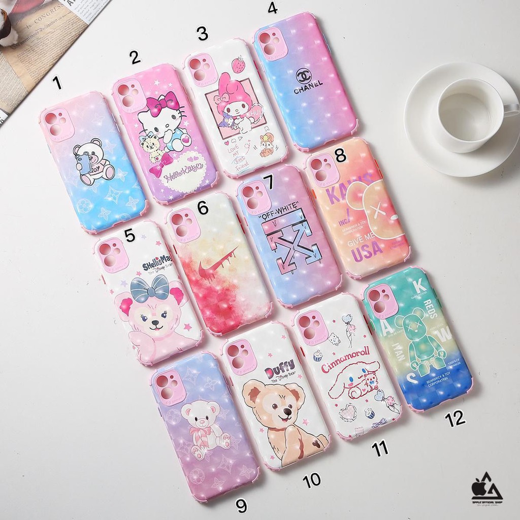 Soft Case Motif Lucu 3D iPhone 6 6+ 8 8+ 11 12 SAMSUNG A52 A72 OPPO RENO 5 5F REDMI NOTE 10 10PRO 9 Kaws Bear Pelindung Kamera Softcase Silikon Jelly Clear Cover