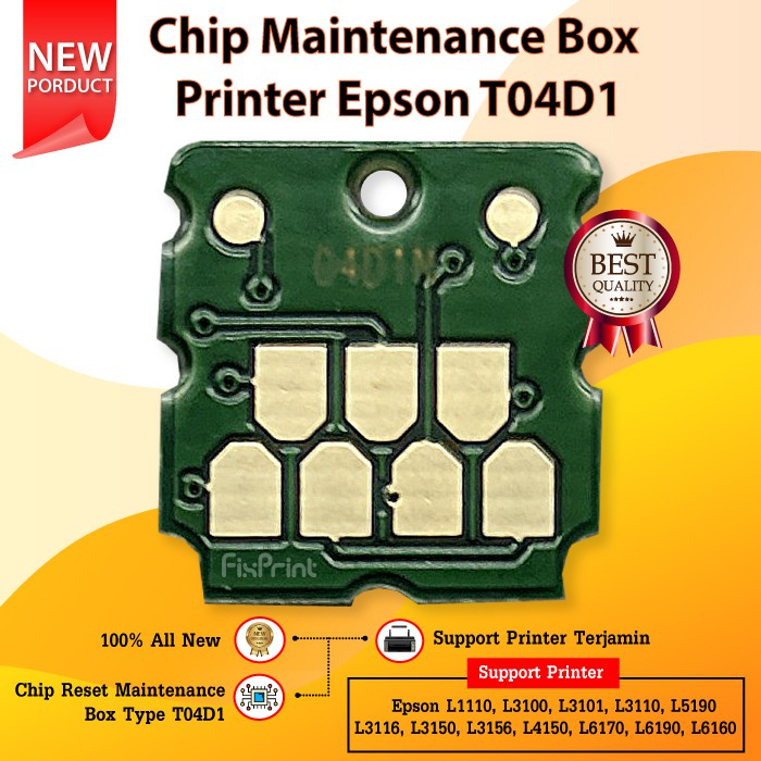 Chip Maintenance Box Epson T04D1 - Resetter Chip Printer L1110 L3100 L5190 L6160 L6170, L6190 M2140