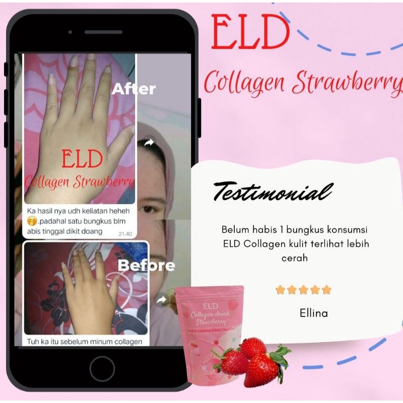 eld collagen drink 200 gram pemutih dan pelangsing dalam 1 kemasan bpom halal mui