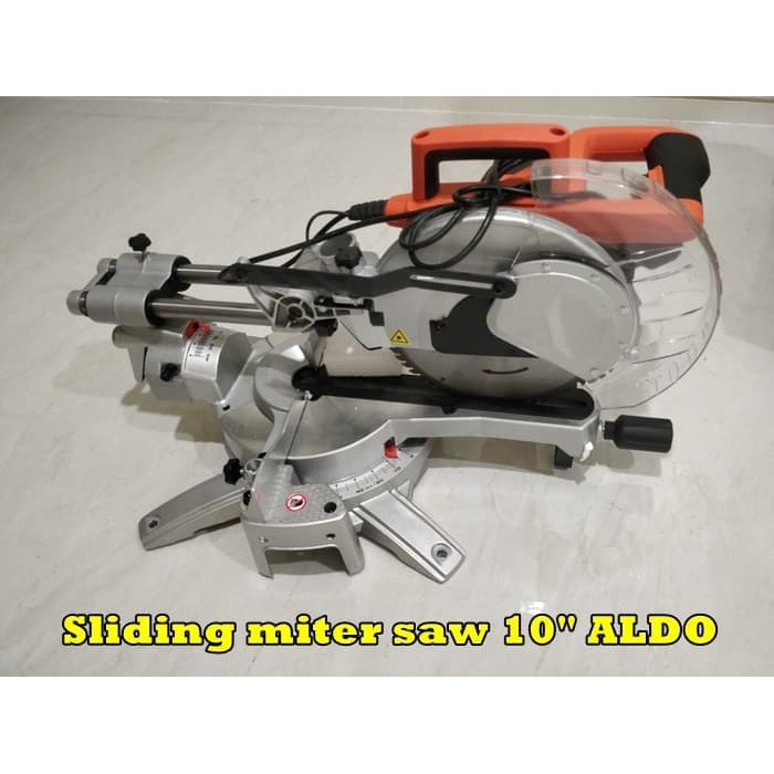 HEBOH sliding mitre saw 10" ALDO gergaji miter dengan slider + laser guide