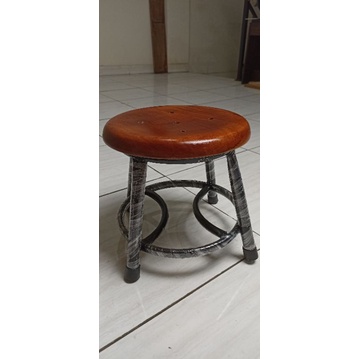 Bangku Dingklik Besi / Bangku Jongkok Besi / Bangku Pendek Besi / Kursi dingklik besi 25 cm