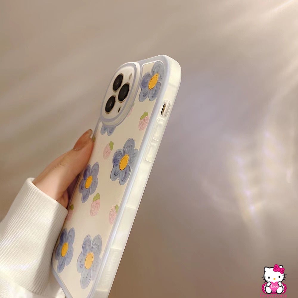 Soft Case TPU Motif Lukisan Minyak Bunga Strawberry Untuk Vivo Y35 Y16 Y22 Y21S Y21T Y21 Y33S Y20 Y17 Y15A Y12 Y15s Y11 Y33T Y20 Y20 Y50 Y1S Y20i Y1S Y30 Y20i Y1S Y20