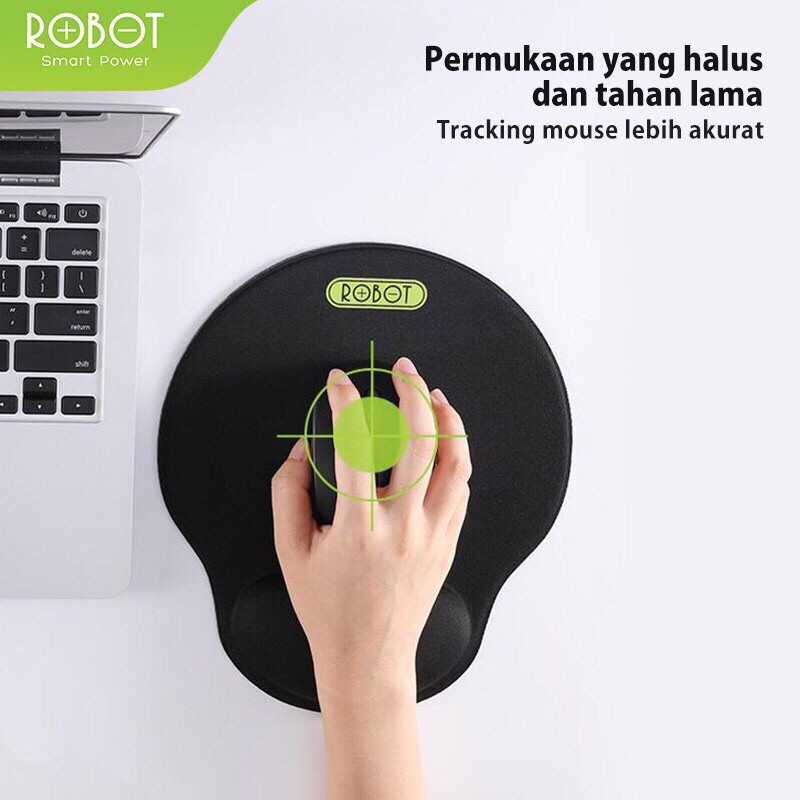 Mousepad Anti Slip ROBOT RP02 New Gaming Polos Hitam Murah Rubber Original - Garansi Resmi 1 Tahun