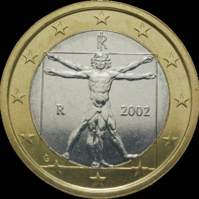 KOIN EURO 1 Pict. COIN ITALY ITALIA 23.25 mm CIRCULLATED