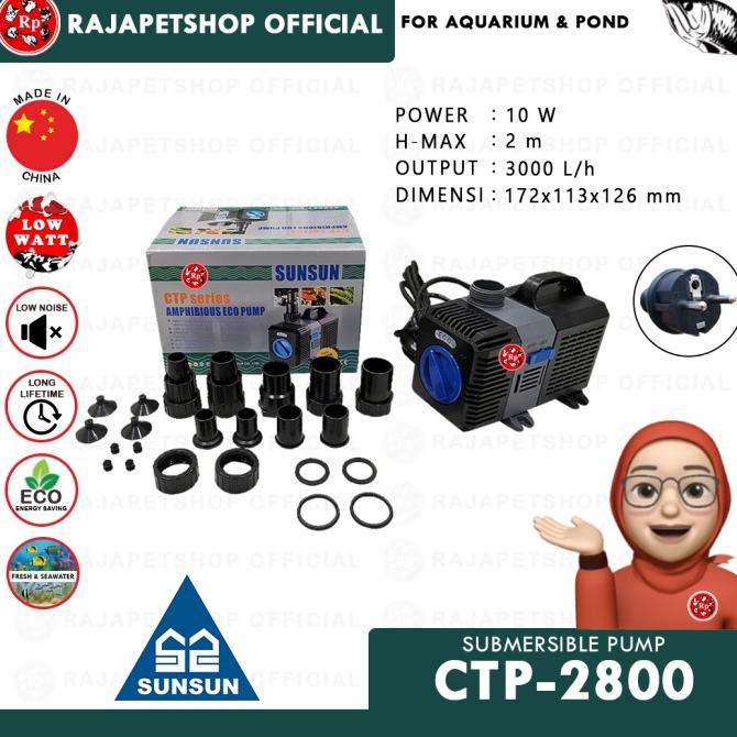 ( POMPA AIR ) SUNSUN CTP 2800 SUBMERSIBLE WATER PUMP KOLAM AQUARIUM
