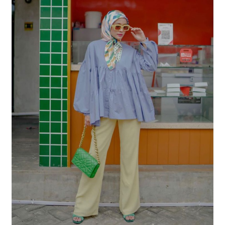 Giani Blouse Ice Blue ISH Iymelsayshijab