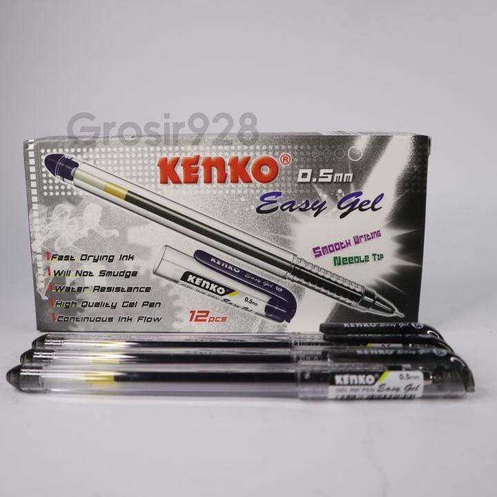 

⸨ToM♞⸩ ⭐️ (Per 12) Pen Gel Easy Gel Kenko 0.5 mm / Pulpen Gel / Pena Gel Buruan serbuu