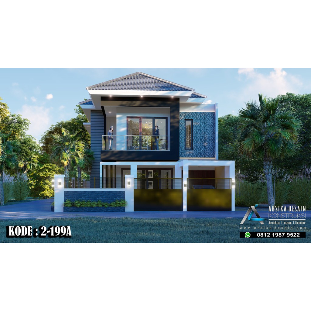 Desain Rumah Tingkat Uk 105 X 17 M Kode 2 199a Jasa Desain Rumah Arsika Desain Shopee Indonesia