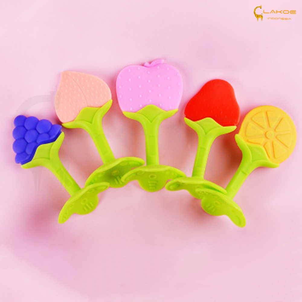 LAKOE mainan gigitan bayi/ baby fuit teether/teether Bentuk Buah BPA FREE