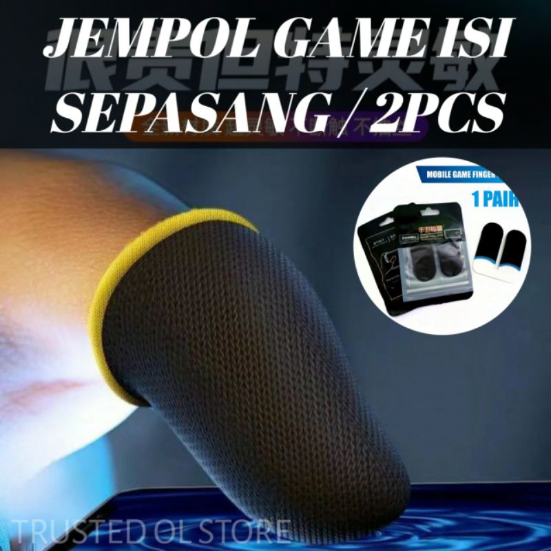 SARUNG JARI JEMPOL GAMERS ANTI KERINGAT BASAH GAME PUBG MOBILE LEGEND FREE FIRE SEPASANG 2PCS / SARUNG JARI JEMPOL GAMING