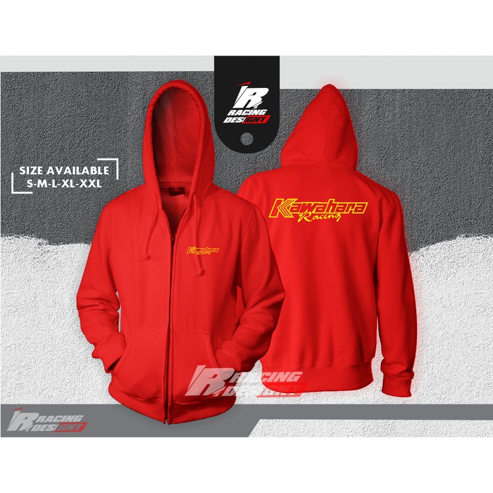 Jaket Hoodie Resleting Kawahara Racing Simple Terbaru Distro -sundanese