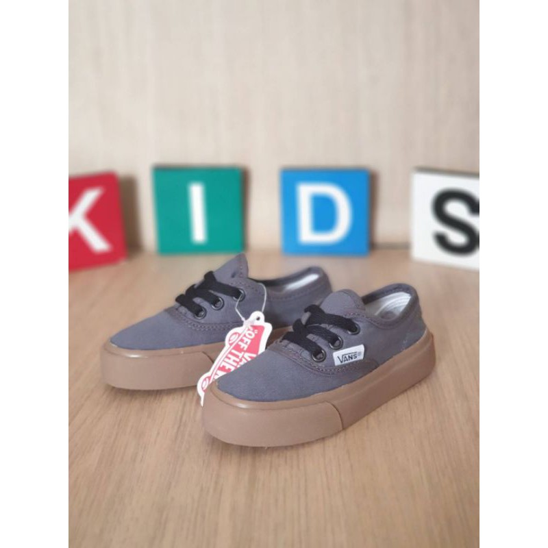 Sepatu VANS AUTENTIC Fasion Anak Sepatu Anak Laki Laki Abu Abu Sepatu Anak umur 1 Tahun