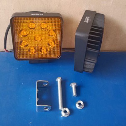 Lampu Tembak Sorot SIFCO 9 LED Kotak Kuning