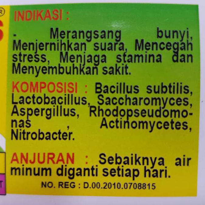 Kicau Mas Probiotik Tetes Vitamin Burung Perangsang Suara Macet Bunyi