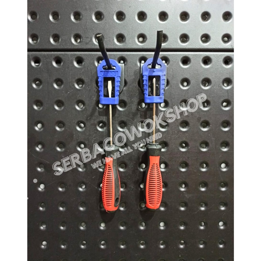 Obeng Karet Model Jaring 3 x 100 mm 2 Pcs Plus - Minus Set Termurah Berkualitas