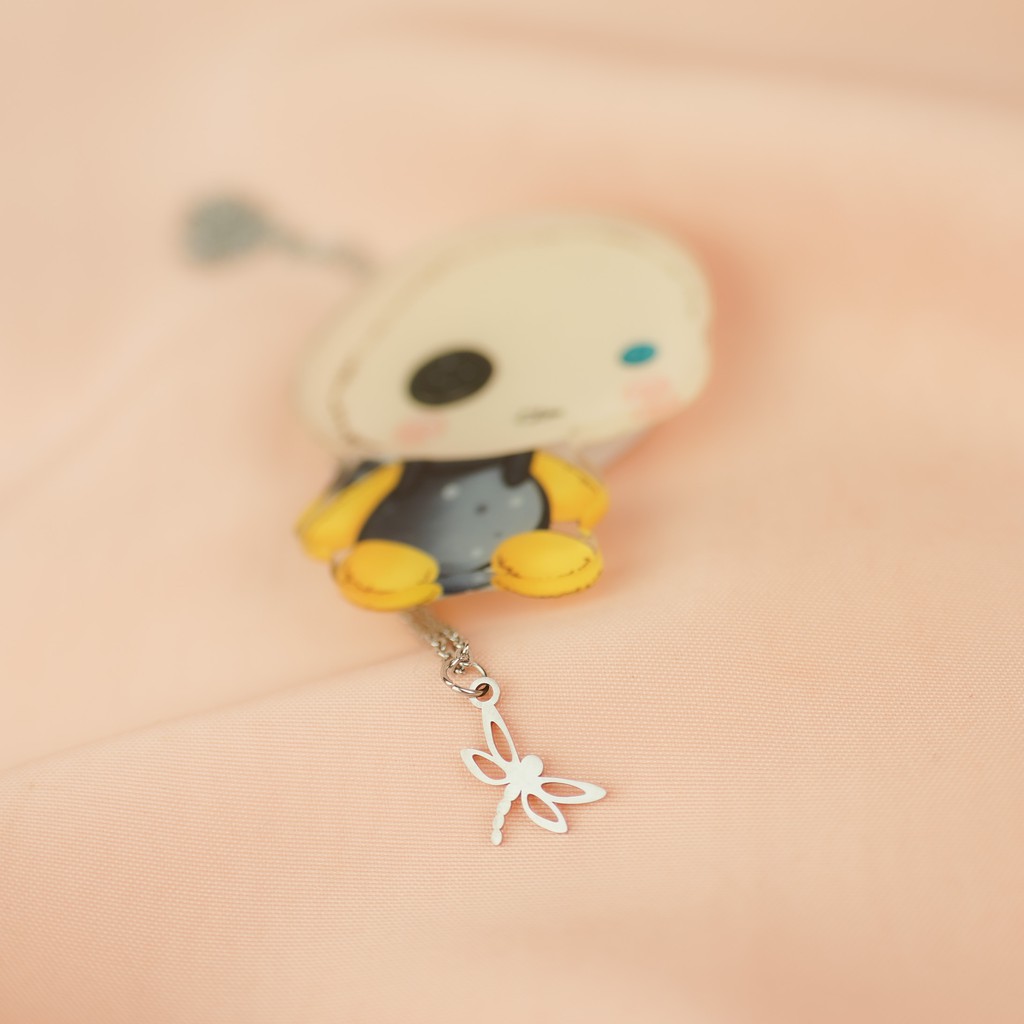 Kalung Rantai Capung / Dragonfly Necklace Wanita Titanium Tahan Karat Mirai Jewelry