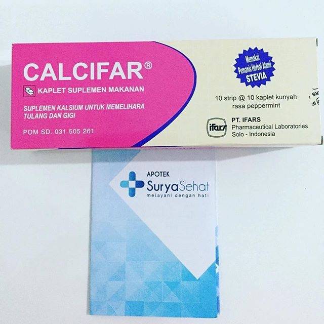 CALCIFAR Suplemen Kalsium Enak Dikunyah 1 box isi 100 tablet