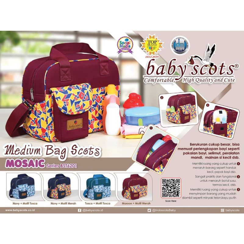 BABY SCOTS Tas Kecil/ Medium Mosaic Series NEW