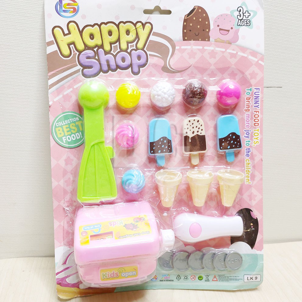 Happy Shop LK9 Cash Register Mainan Mesin Kasir Mini Toko Ice Cream