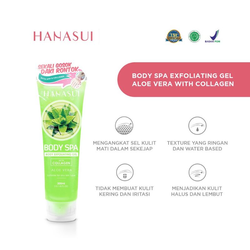 HANASUI BODY SPA /Body Exfoliating Gel with Collagen 300ml