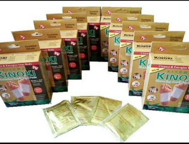 KINOKI GOLD KLEANSING DETOX FOOT PADS ISI 10 LEMBAR