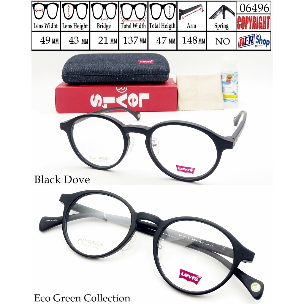 frame LEVI'S ORIGINAL ECO GREEN frame kacamata kacamata levis bulat
