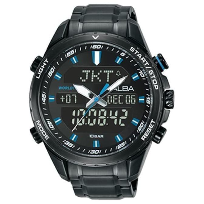 LANGSUNG KIRIM JAM PRIA DIGITAL~ JAM TANGAN PRIA ALBA AZ4055 AZ4055X1 ORIGINAL ANALOG DIGITAL WATCH
