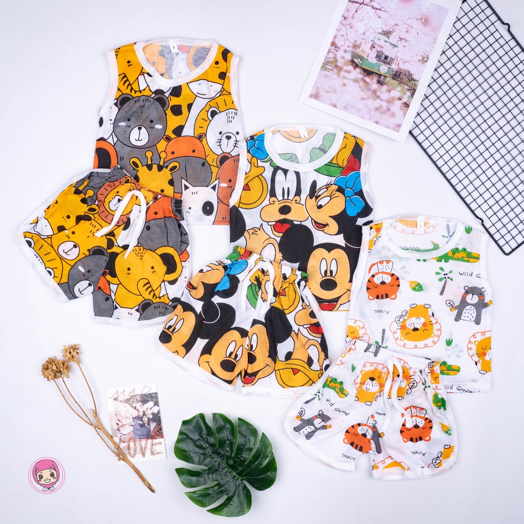 IL - setelan singlet anak cowok / set anak laki laki / setelan anak motif kombinasi