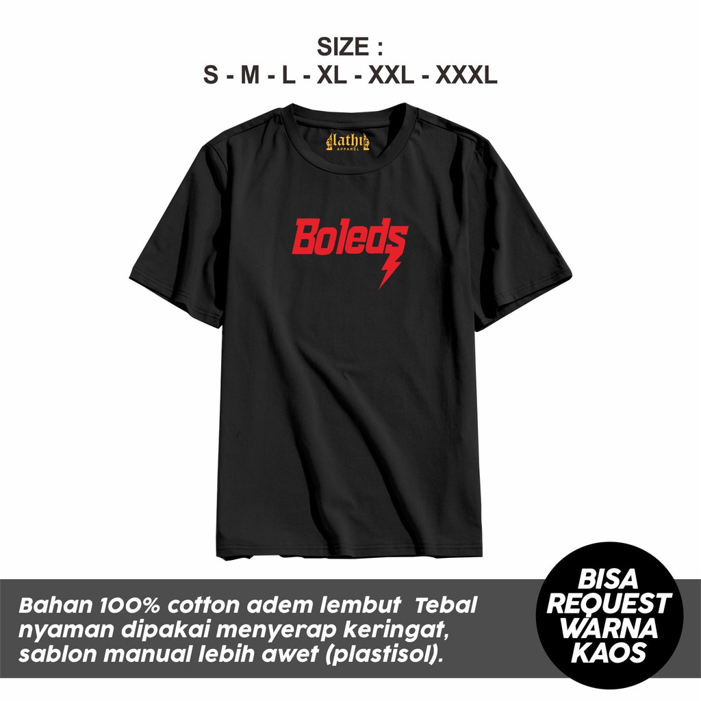 Lathi Kaos Baju bLOODS Ngapak Parody Banyumasan Katun Cotton Hitam Pendek Lembut Adem Nyaman Dipakai