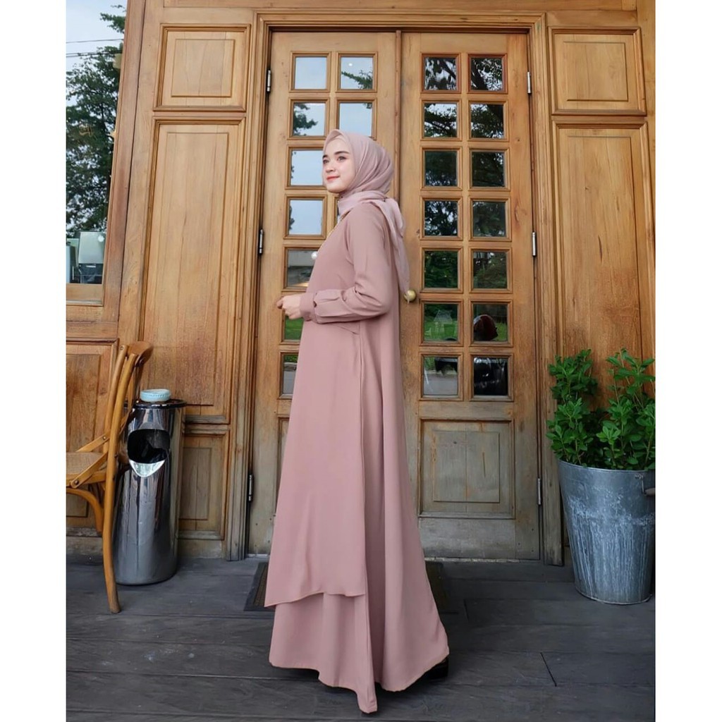 GF02 ~ MIZA DRESS matt SHAKILA HQ size S M L XL fashion muslim casual maxi ellegant