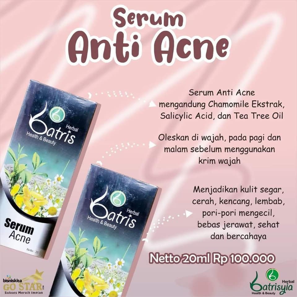 SERUM ANTI ACNE SERUM WAJAH HERBAL BATRISYIA