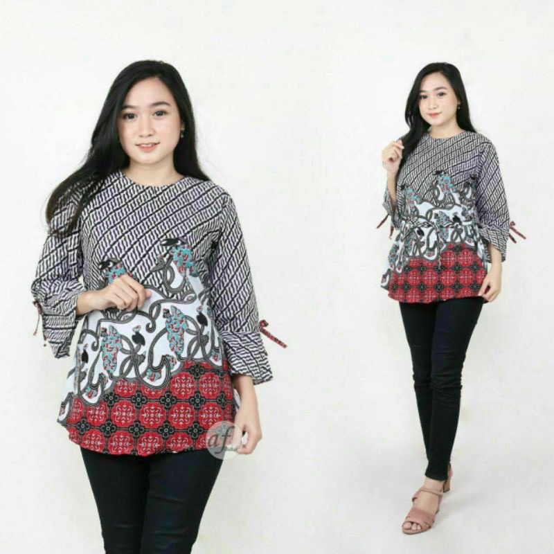 Atasan Batik Blouse Dolby Dolbi Dobby Doby Tenun Sutra Tulis Halus Katun ATBM Termurah Modern