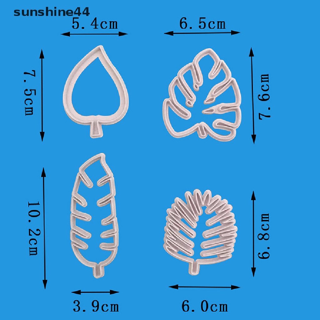 Sunshine 4pcs Cetakan Pemotong Kue / Biskuit / Buah Bahan Plastik