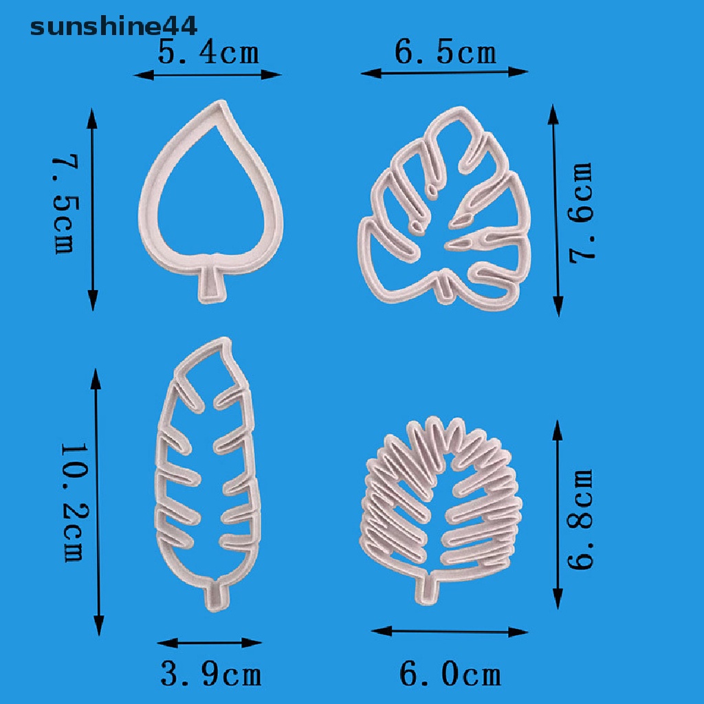 Sunshine 4pcs Cetakan Pemotong Kue / Biskuit / Buah Bahan Plastik