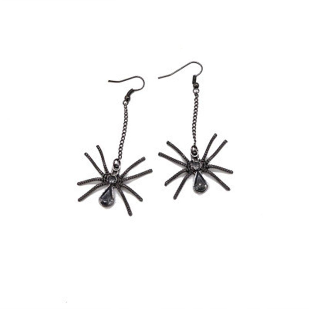 Lily Halloween Anting Drop Perhiasan Trend Unik Spider Web