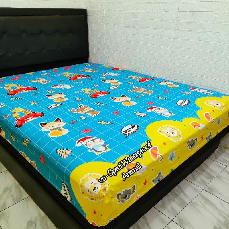 SPREI WATERPROOF MOTIF SPREI ANTI OMPOL 120 160 180 200-WP Animal