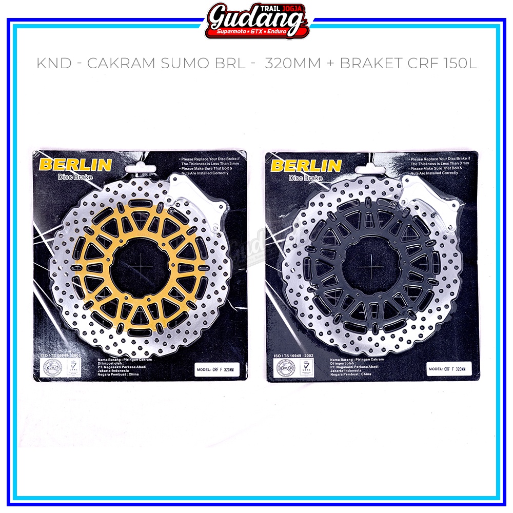 Piringan Cakram Depan Belakang SUPERMOTO Cakram Depan 300 MM 320 MM Plus Bracket SUMO CRF 150L KLX 150 S KLX 150 BF/DT NEW