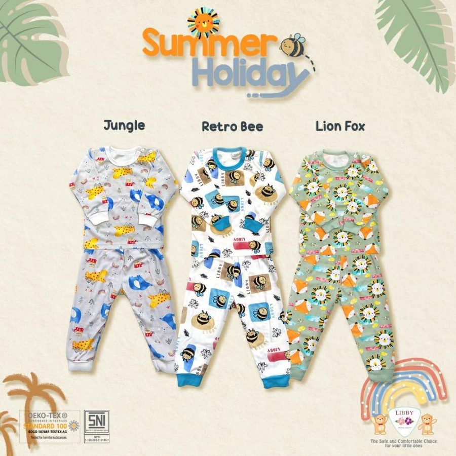 Setelan Piyama Libby Baju Tangan PANJANG Celana PANJANG (3PCS) Ukuran 2L