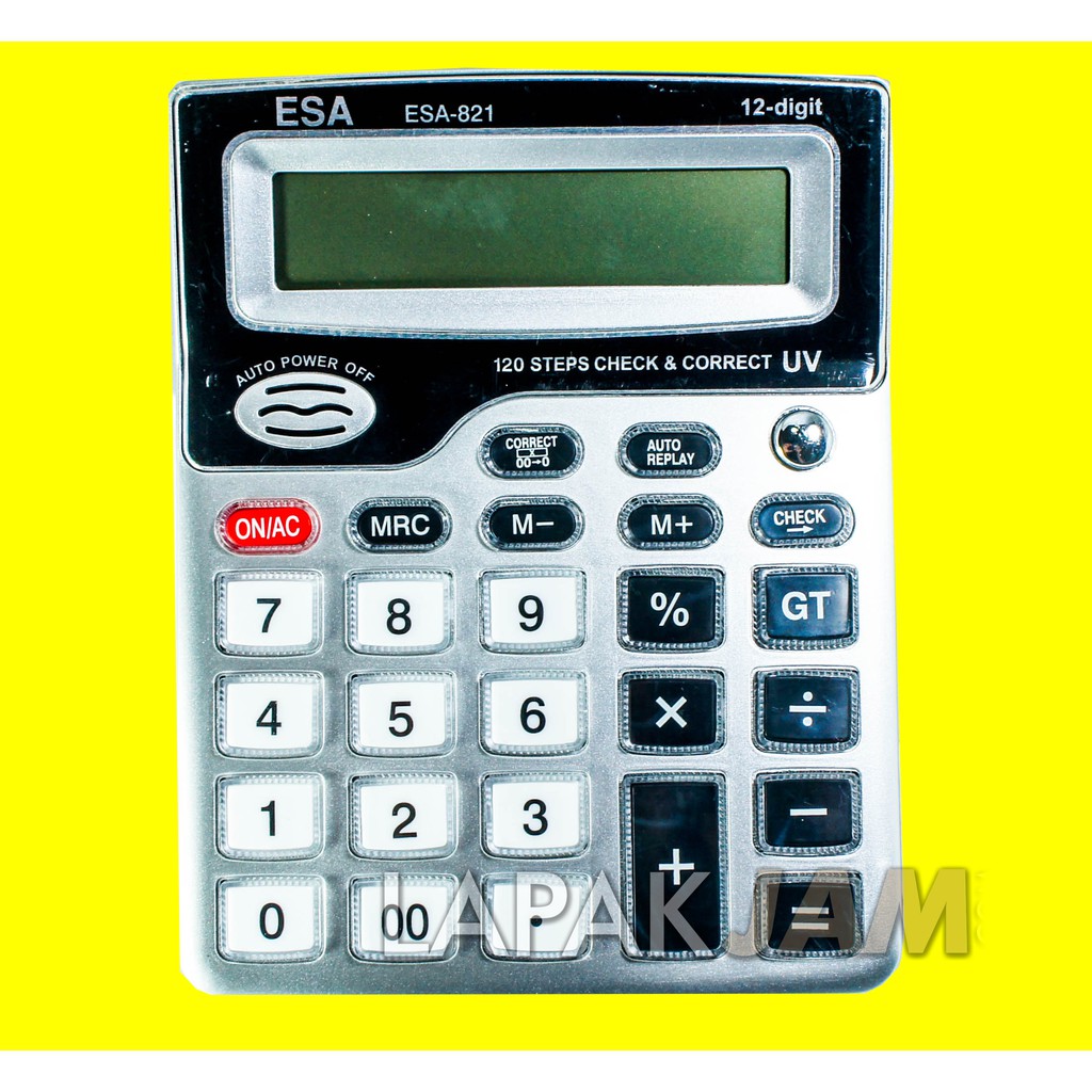 

Kalkulator Esa 821 With Cek 12 Digit Dimensi 17,5x13 cm Best Seller