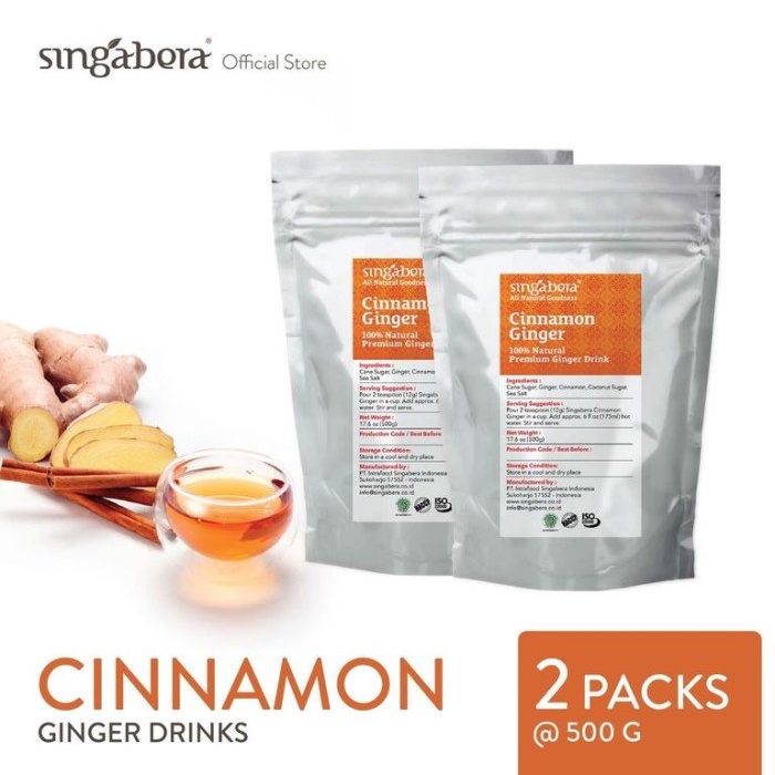 

Singabera Cinnamon Ginger Premix (Jahe Kayu Manis) - 2 packs @ 500g (BERKUALITAS)